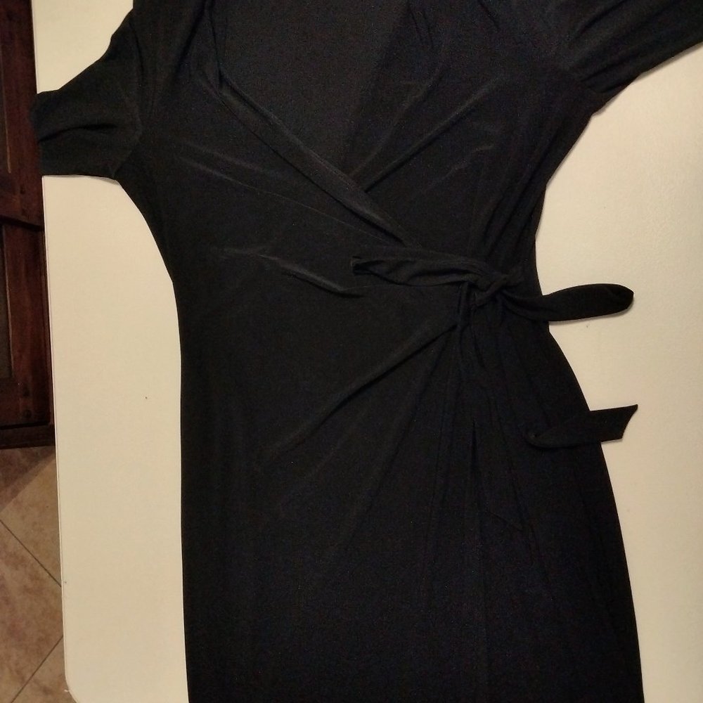 Long Black Wrap Dress
